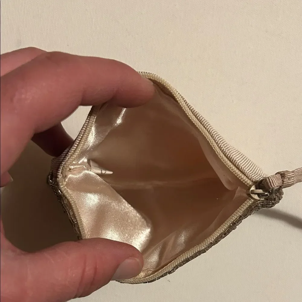 Liz Claiborne Brown Sequin Shell Wristlet